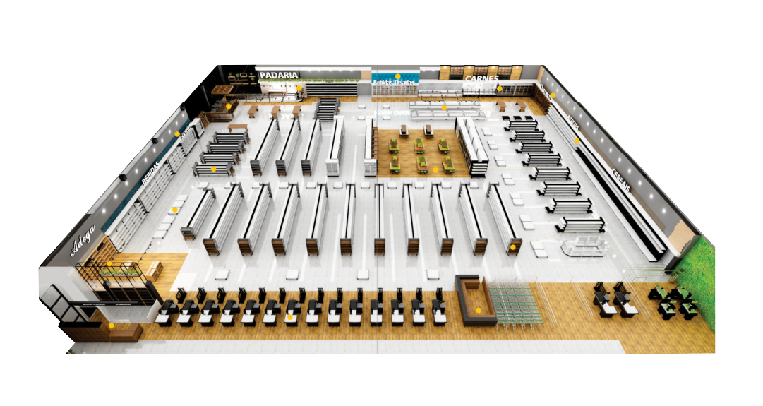 Mapa 3D da loja
